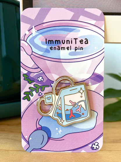 ImmuniTEA enamel pin