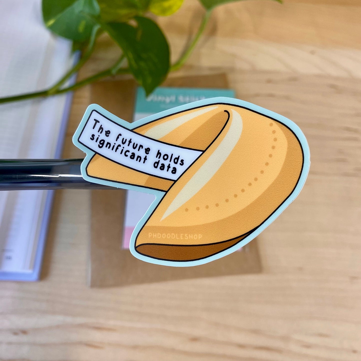 Research Fortune Cookie Vinyl Sticker