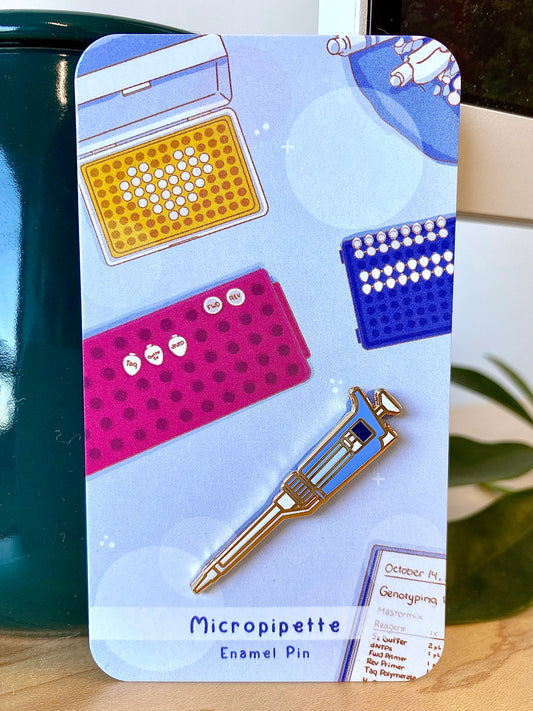 Micropipette enamel pin