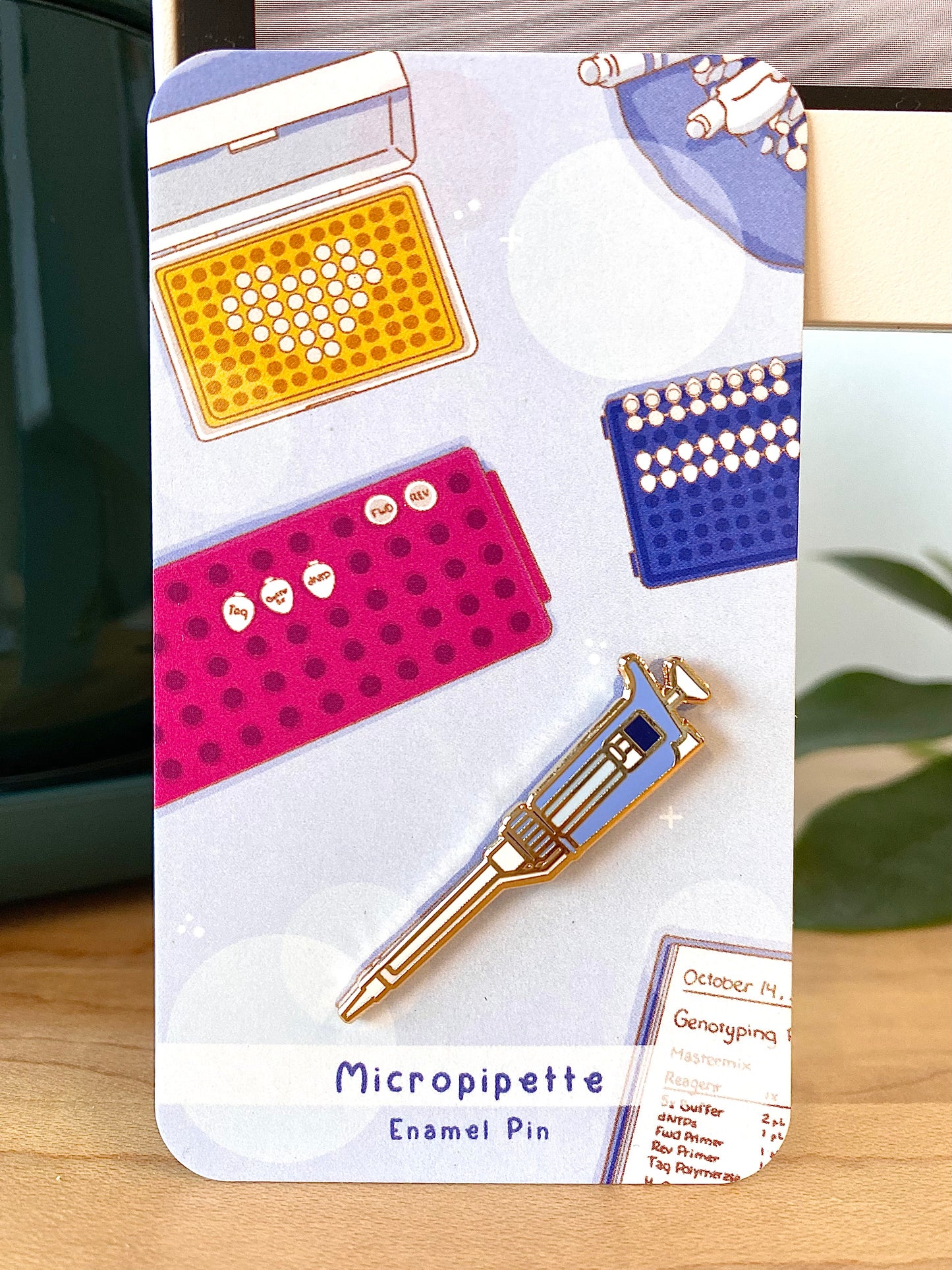 Micropipette enamel pin