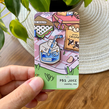 PBS Juice enamel pin