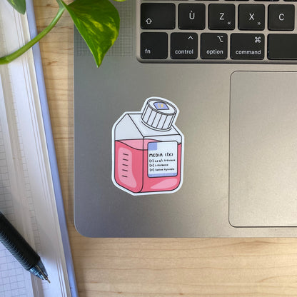 Media Bottle Vinyl Sticker