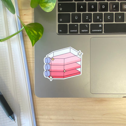 Cell Culture Flasks Vinyl Sticker