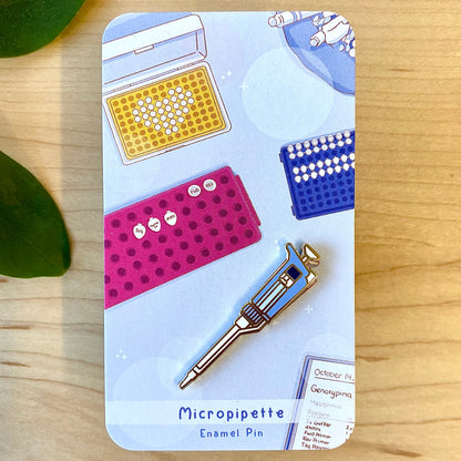 Micropipette enamel pin