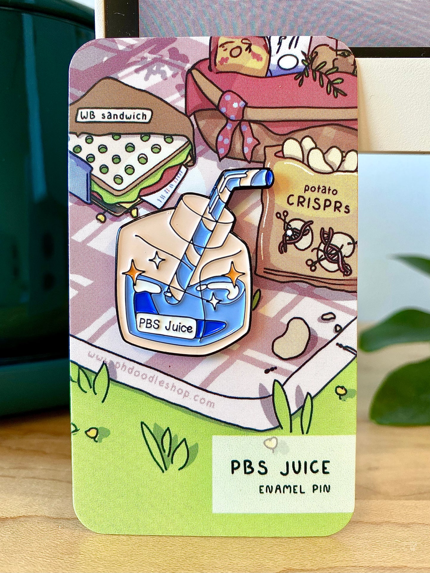 PBS Juice enamel pin