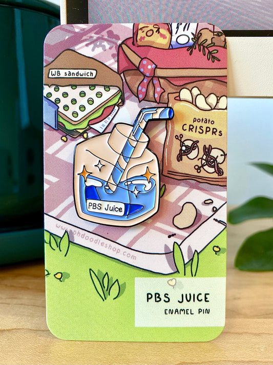 PBS Juice enamel pin