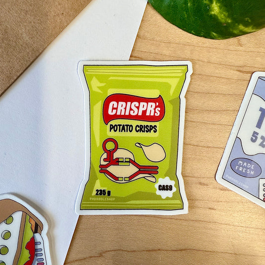 CRISPR Potato Crisps Vinyl Sticker