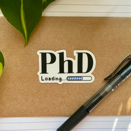 PhD Loading... Vinyl Sticker