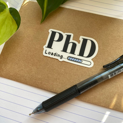 PhD Loading... Vinyl Sticker