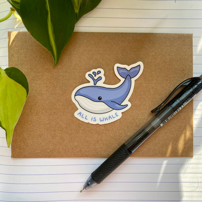 All is Whale Vinyl Sticker