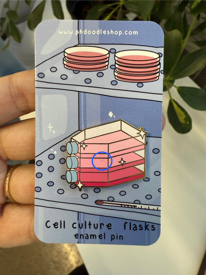 B-GRADE - Cell culture flasks enamel pin