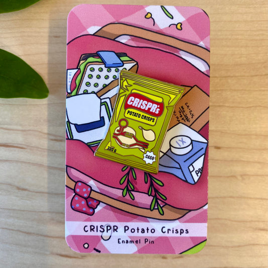 CRISPR Potato Crisps enamel pin