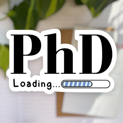 PhD Loading... Vinyl Sticker