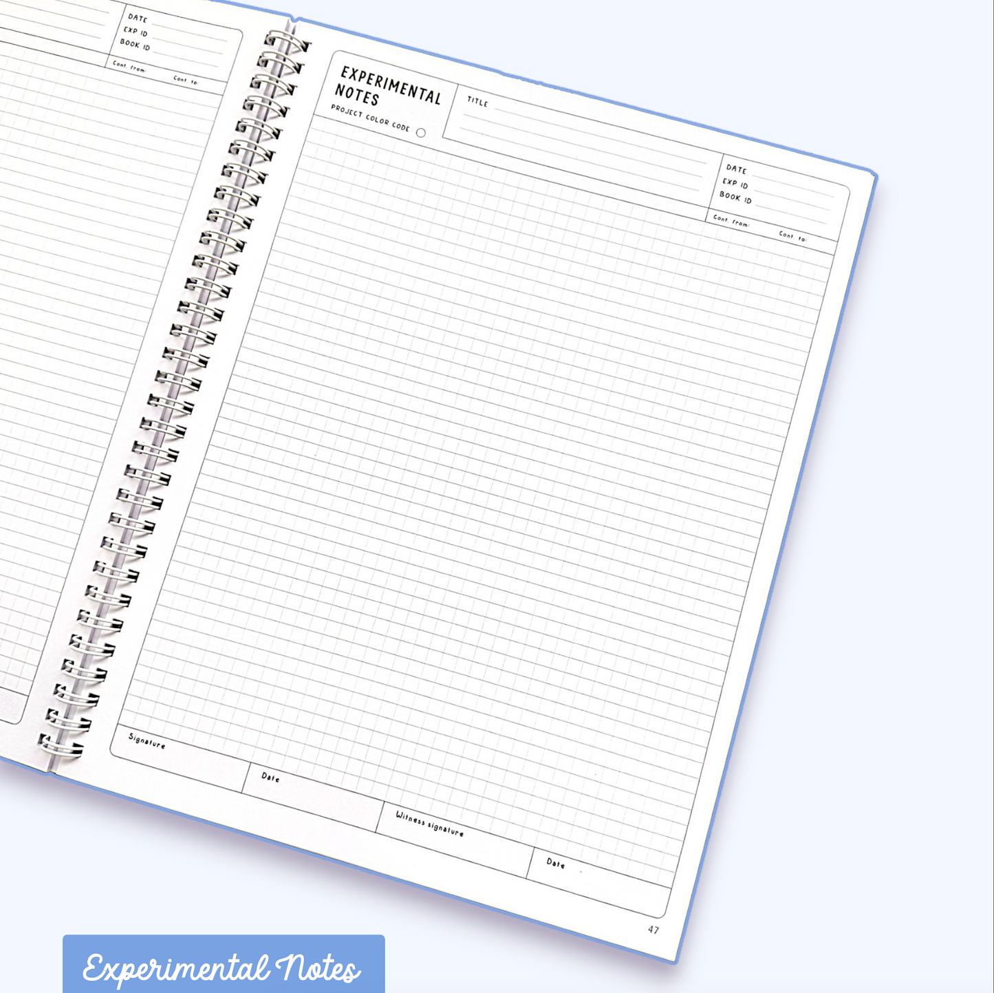 PCR Set Up Laboratory Notebook (Spiral)