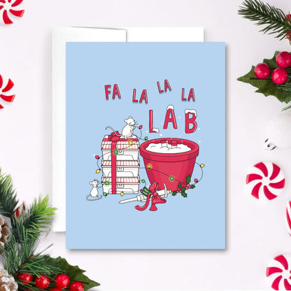 Fa La La La LAB Christmas Card