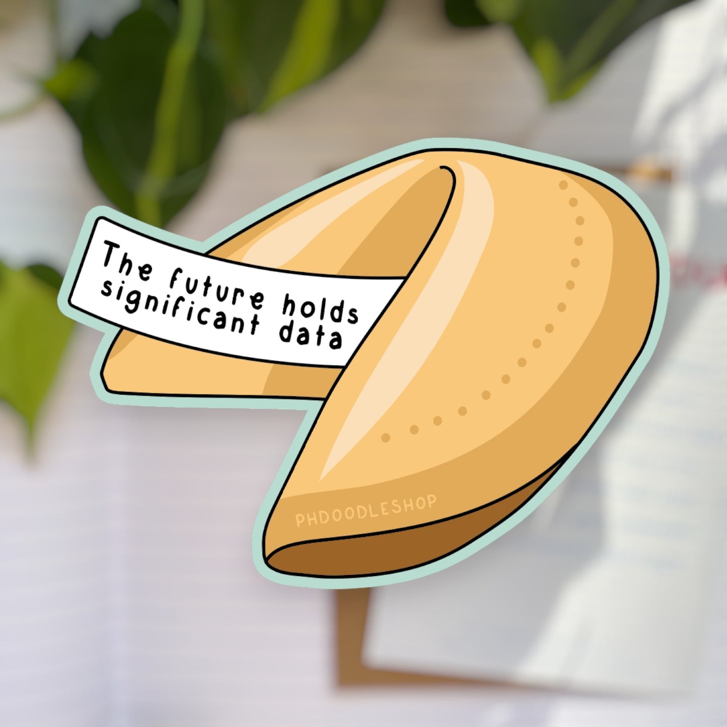 Research Fortune Cookie Vinyl Sticker