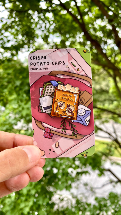 Potato CRISPRs enamel pin