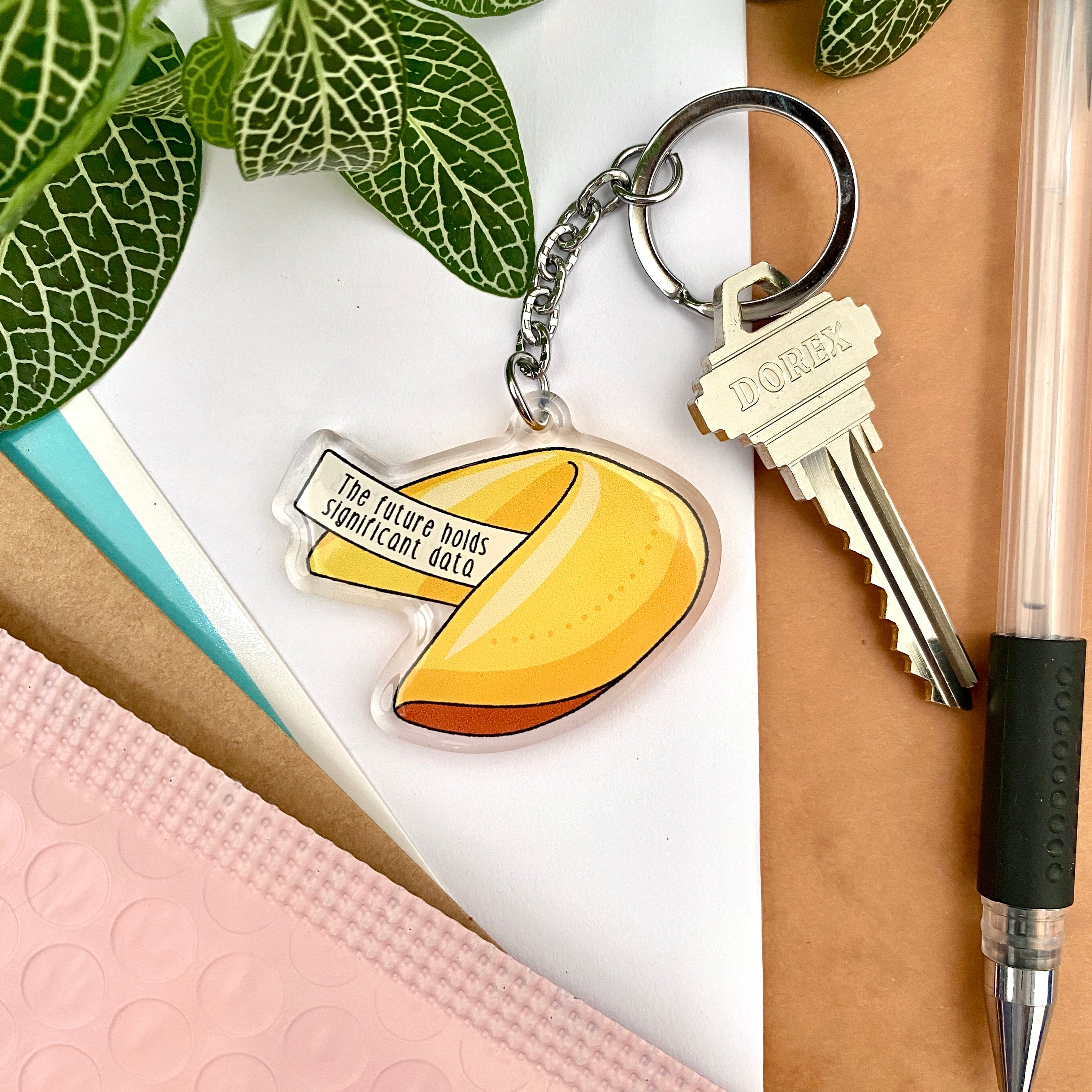 MadeByMedlen Fortune Cookie Resin Keychain