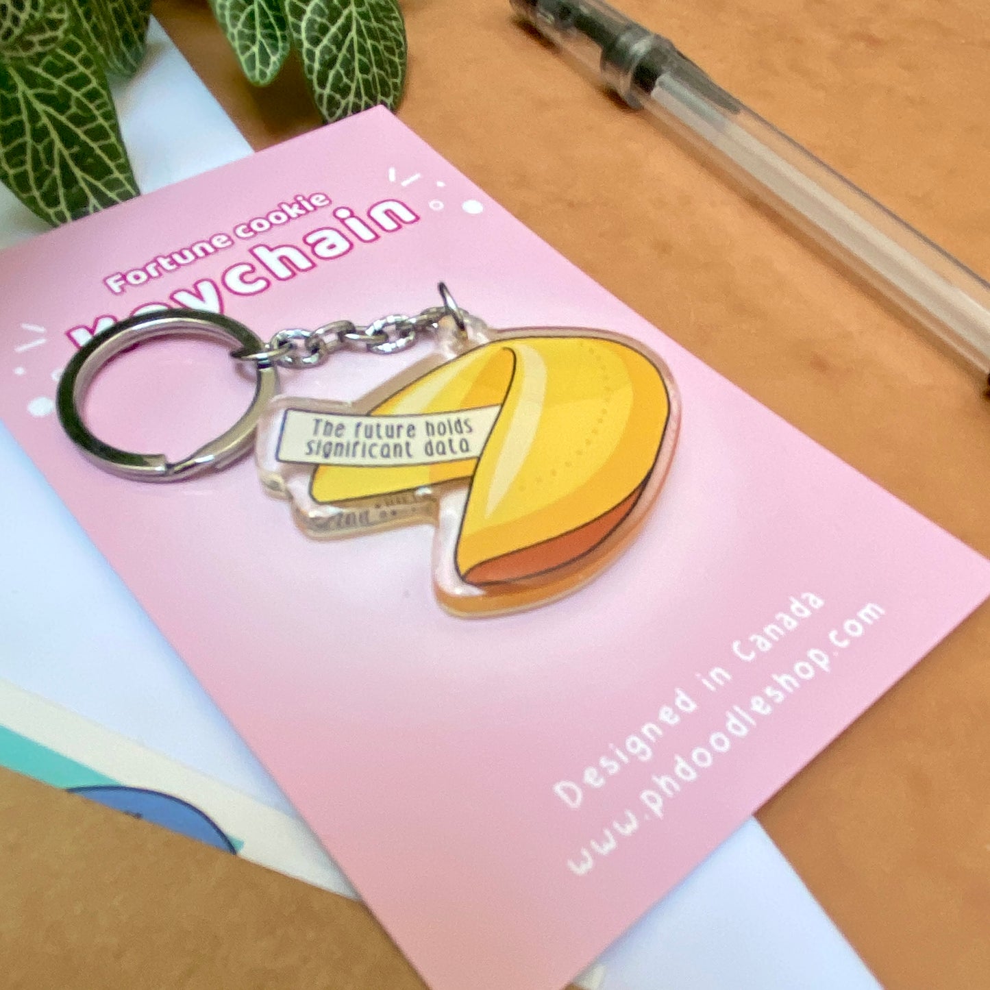 Fortune Cookie Acrylic Keychain