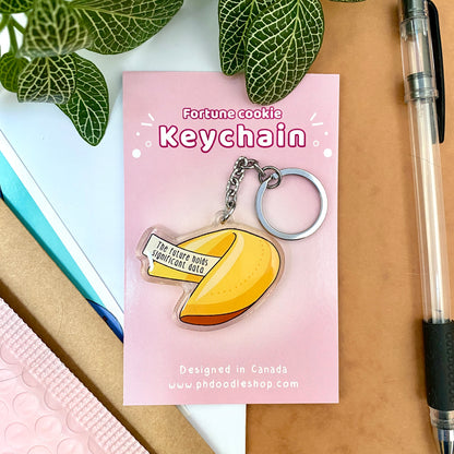 Fortune Cookie Acrylic Keychain