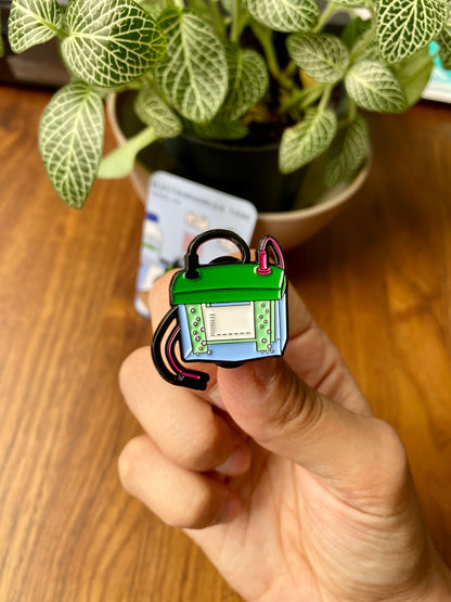 Electrophoresis tank enamel pin