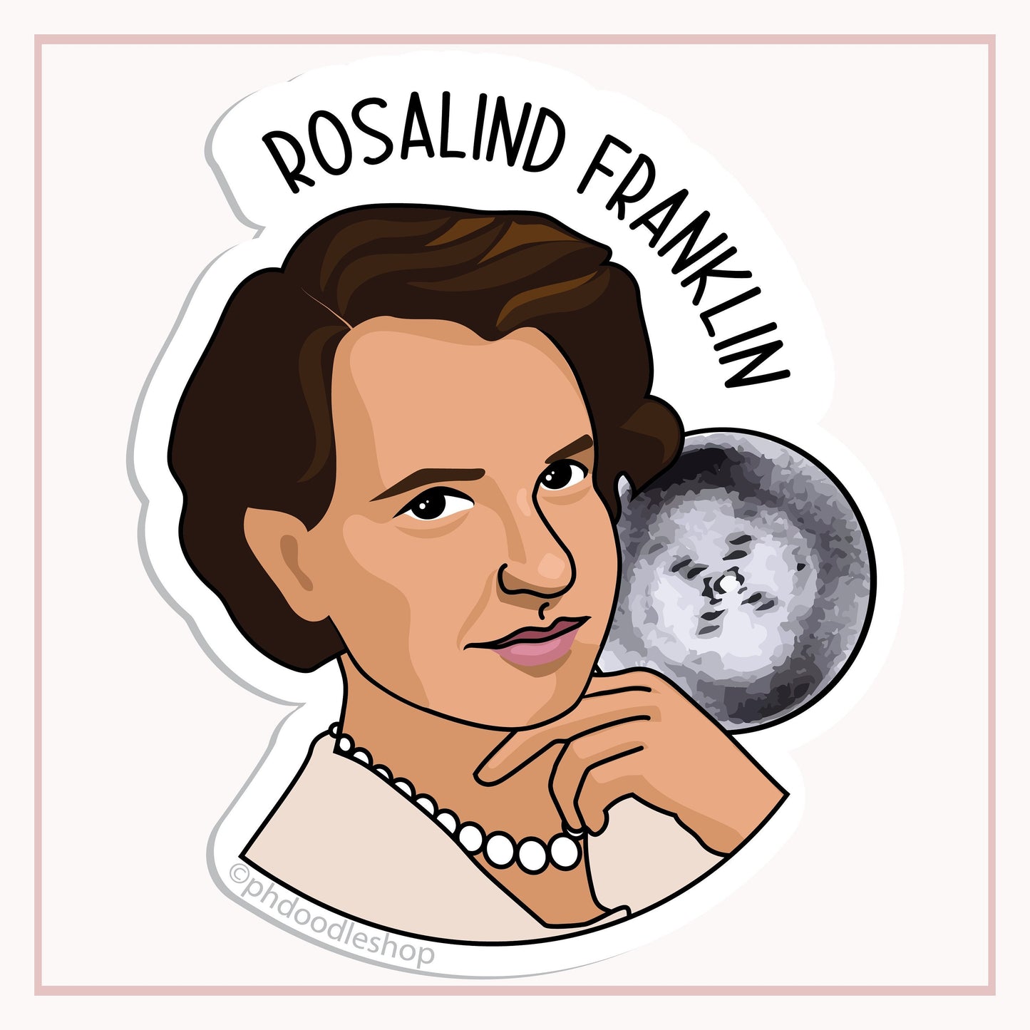 Rosalind Franklin Vinyl Sticker
