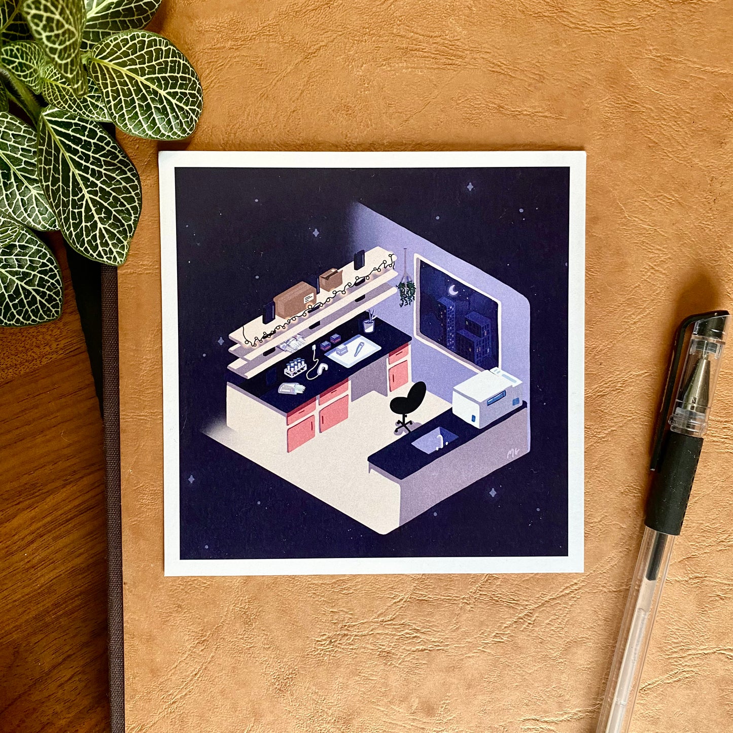 “A night in the lab” art print